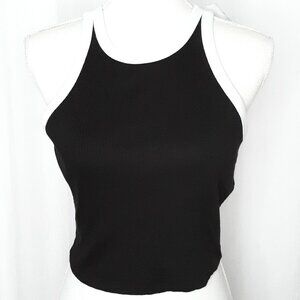 UNIQLO Ribbed Black Cropped Tank